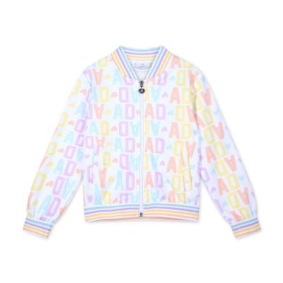 Picture of A Dee Signature Summer Sassy Initial Print Bomber  - Bright White