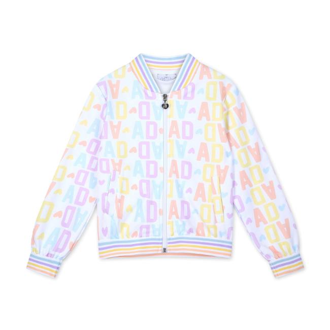 Picture of PRE ORDER A Dee Signature Summer Sassy Initial Print Bomber  - Bright White