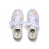 Picture of PRE ORDER A Dee Signature Summer Patty Initial Print Platform Trainer  - Bright White Multi