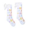 Picture of PRE ORDER A Dee Signature Summer Sylvia Knee High Initial Print Socks - Bright White