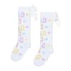 Picture of PRE ORDER A Dee Signature Summer Sylvia Knee High Initial Print Socks - Bright White