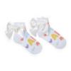 Picture of A Dee Signature Summer Sasha Initial Print Ankle Socks - Bright White