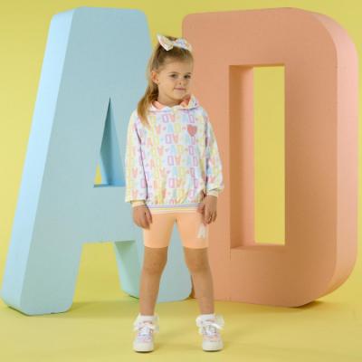 Picture of A Dee Signature Summer Sisi Initial Print Hoody Cycling Short Set X 2 - Bright White