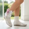 Picture of Daga Girls Blush Harmony Ankle Socks With Bow - White