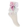 Picture of PRE ORDER Daga Girls Blush Harmony Ankle Socks With Bow - White
