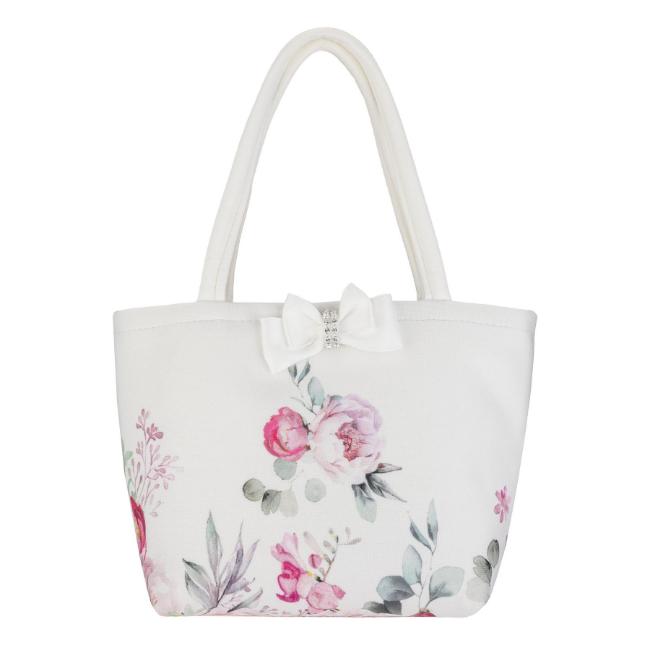 Picture of Daga Girls Blush Harmony Handbag With Bow - White