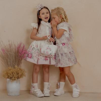 Picture of Daga Girls Blush Harmony Handbag With Bow - White