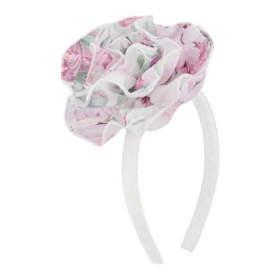 Picture of PRE ORDER Daga Girls Blush Harmony Rose Hairband - White