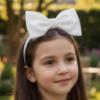Picture of PRE ORDER Daga Girls Blush Harmony Big Bow Hairband - White