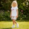 Picture of PRE ORDER Daga Girls Blush Harmony Peony Top & Shorts Set X 2 - White Pink