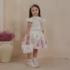 Picture of Daga Girls Blush Harmony Peony Skirt & Blouse Set X 2 - White Pink