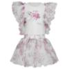 Picture of PRE ORDER Daga Girls Blush Harmony Peony Skort & Ruffle Top Set X 2 - White Pink