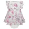 Picture of PRE ORDER Daga Baby Girls Blush Harmony Peony Dress & Panties Set X 2 - White Pink