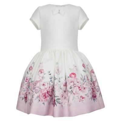Picture of PRE ORDER Daga Girls Blush Harmony Large Bow Back Dress - White Pink