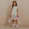 Picture of Daga Girls Blush Harmony Large Bow Back Dress - White Pink