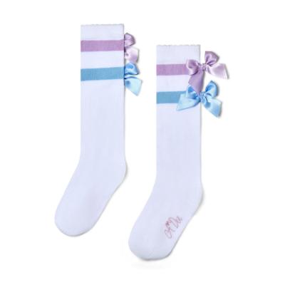 Picture of PRE ORDER A Dee Pastel Parlour Saint Knee High Bow Socks - Bright White
