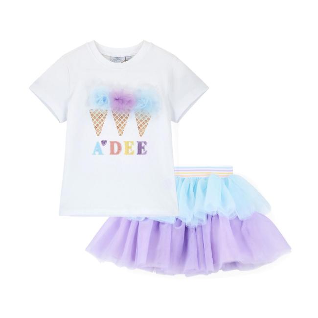 Picture of A Dee Pastel Parlour Suzi Tulle Skirt Set X 2 - Bright White