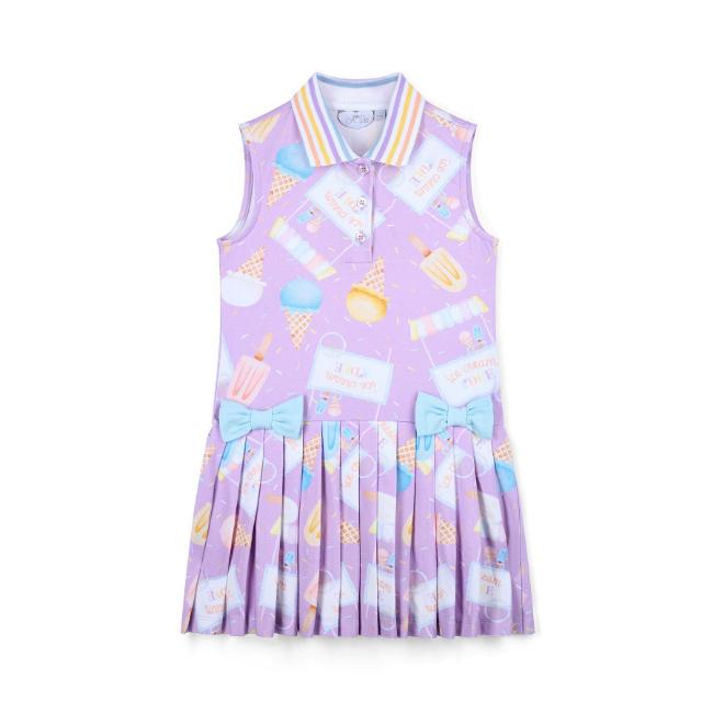 Picture of PRE ORDER A Dee Pastel Parlour Serenity Ice Cream Print Tennis Dress - Lilac Dreams