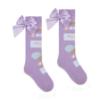 Picture of PRE ORDER A Dee Pastel Parlour Sandra Ice Cream Print Knee Socks - Lilac Dreams