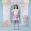 Picture of A Dee Pastel Parlour Sally Ice Cream Print Frill Skirt Set - Bright White