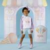 Picture of A Dee Pastel Parlour Sissy Colour Block Hoody Cycling Short Set - Bright White
