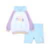 Picture of A Dee Pastel Parlour Sissy Colour Block Hoody Cycling Short Set - Bright White