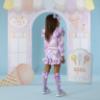 Picture of A Dee Pastel Parlour Stephanie Ice Cream Print Frill Bomber - Lilac Dreams