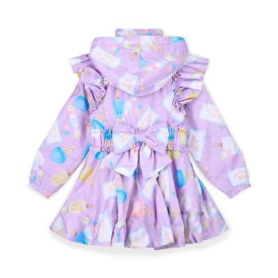 Picture of A Dee Pastel Parlour Sabrina Ice Cream Print Frill Jacket - Lilac Dreams