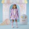 Picture of A Dee Pastel Parlour Sabrina Ice Cream Print Frill Jacket - Lilac Dreams