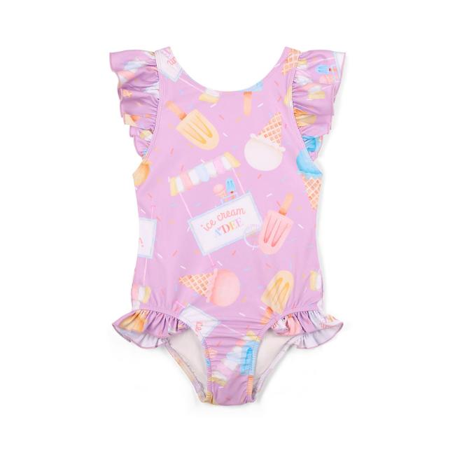 Picture of A Dee Pastel Parlour Raya Ice Cream Print Swimsuit - Lilac Dreams