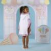 Picture of A Dee Pastel Parlour Rosie Ice Cream Print Frill Towelling Poncho - Bright White