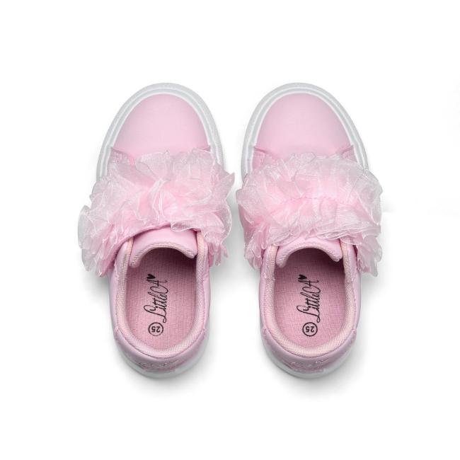 Picture of PRE ORDER Little A Baby Girls Perfectly Pink Tully Tulle Trainer - Pink Blossom