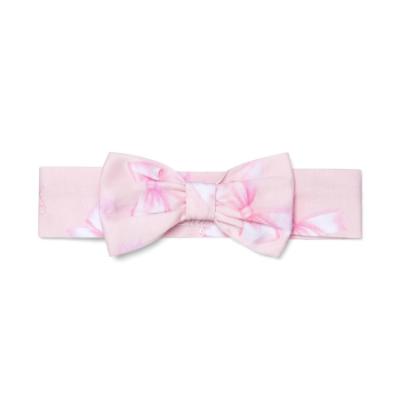 Picture of Little A Baby Girls Perfectly Pink Ora Bow Print Headband - Pink Blossom