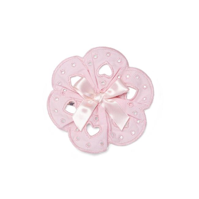Picture of PRE ORDER Little A Baby Girls Perfectly Pink Ollie Broderie Anglaise Hair Clip - Pink Blossom