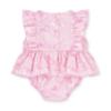 Picture of PRE ORDER Little A Baby Girls Perfectly Pink Odessa Bow Print Romper - Pink Blossom
