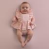 Picture of Little A Baby Girls Perfectly Pink Odessa Bow Print Romper - Pink Blossom