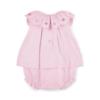 Picture of PRE ORDER Little A Baby Girls Perfectly Pink Olga Romper With Broderie Anglaise Collar- Pink Blossom