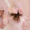 Picture of PRE ORDER Little A Perfectly Pink Orella Bow Print Sunhat - Pink Blossom