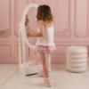Picture of Little A Baby Girls Perfectly Pink Orla Jam Pant Set With Broderie Anglaise Collar - Bright White
