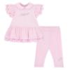 Picture of PRE ORDER Little A Baby Girls Perfectly Pink Orellia Broderie Anglaise Legging Set X 2 - Pink Blossom