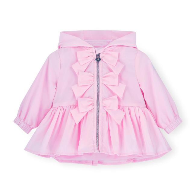 Picture of Little A Baby Girls Perfectly Pink Ophilia Jacket With Bow Detail - Pink Blossom