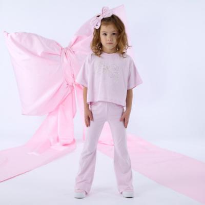 Picture of PRE ORDER A Dee Bowtique Chic Samantha Pearl Bow Flare Set X 2 - Pink Blossom