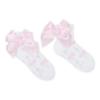 Picture of PRE ORDER A Dee Bowtique Chic Rowan Bow Print Ankle Socks - Bright White