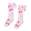 Picture of PRE ORDER A Dee Bowtique Chic Ramona Bow Print Knee Socks - Pink Blossom