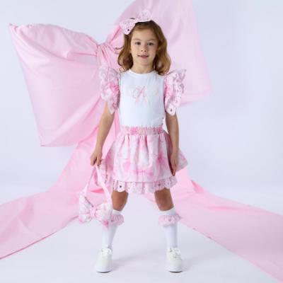 Picture of A Dee Bowtique Chic Rylee Bow Print Bow Shape Bag - Pink Blossom