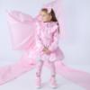 Picture of PRE ORDER A Dee Bowtique Chic River Bow Print Hooded Jacket - Pink Blossom