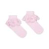 Picture of A Dee Bowtique Chic Rosalie Broderie Anglaise Ankle Socks - Pink Blossom