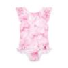 Picture of PRE ORDER A Dee Bowtique Chic Raya Bow Print Frill Swimsuit - Pink Blossom