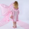 Picture of PRE ORDER A Dee Bowtique Chic Rosie Bow Print Frill Toweling Poncho - Pink Blossom