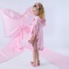 Picture of A Dee Bowtique Chic Rosie Bow Print Frill Toweling Poncho - Pink Blossom